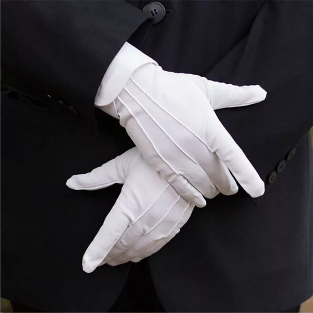2for15 New men’s or women’s white formal gloves
